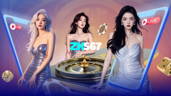 ZK567 casino presented on mobile device in Pakistan with slots and live games
